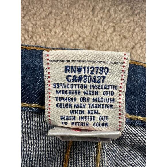 True Religion Joey Twisted Seam T Pocket Denim Bootcut Flare Jeans Women 26 x 32 - Picture 6 of 10